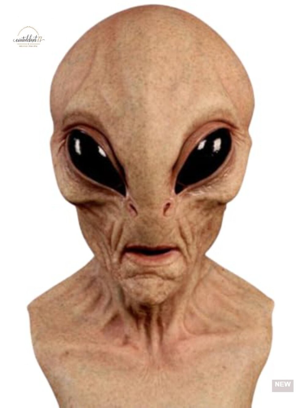 Realistic Area 51 Alien Latex Mask Adult Halloween Cosplay Costume Prop